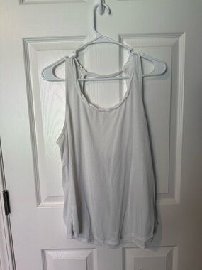 White Women's Nike Tank Top with Tie-Back